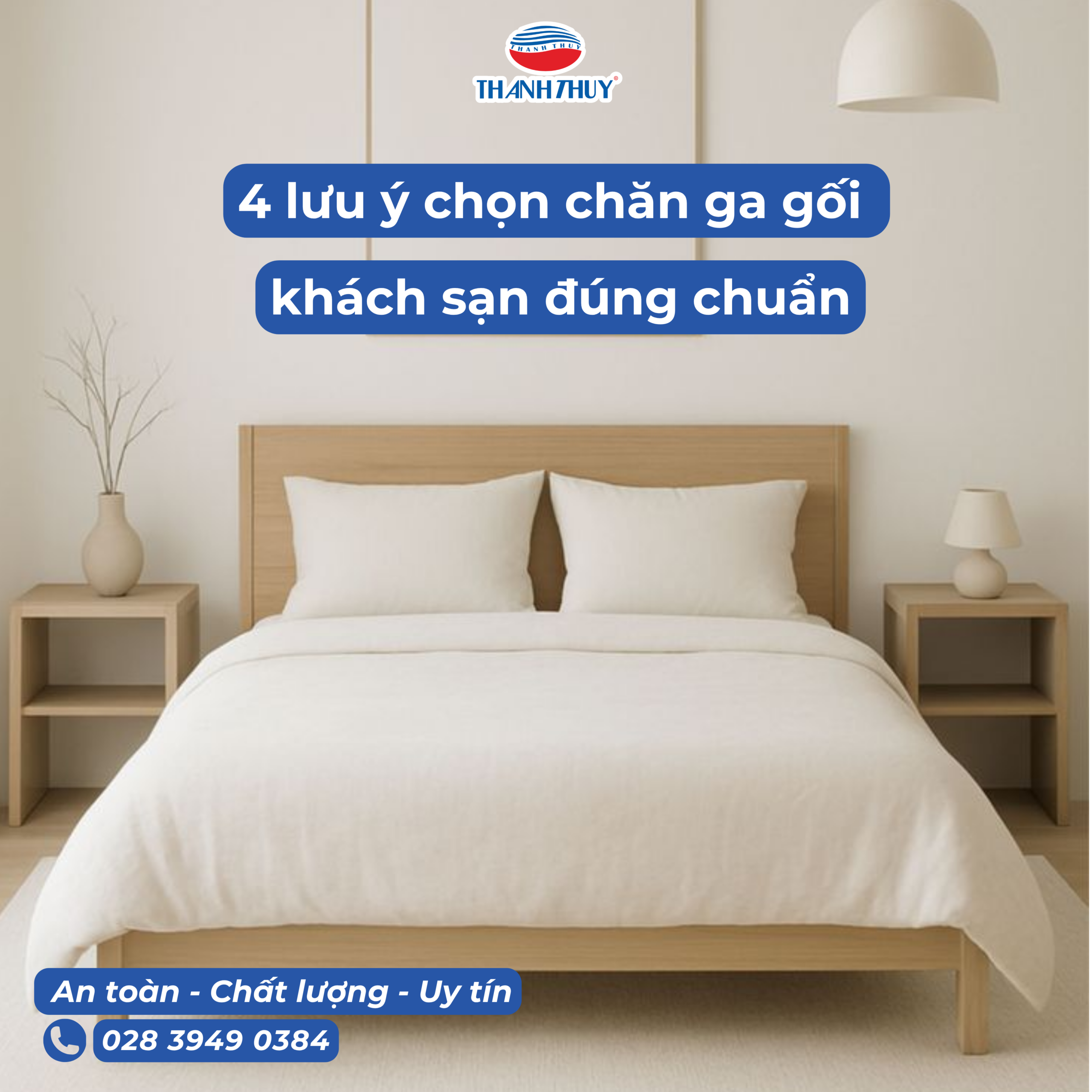 4 lưu ý chọn chăn ga gối khách sạn đúng chuẩn