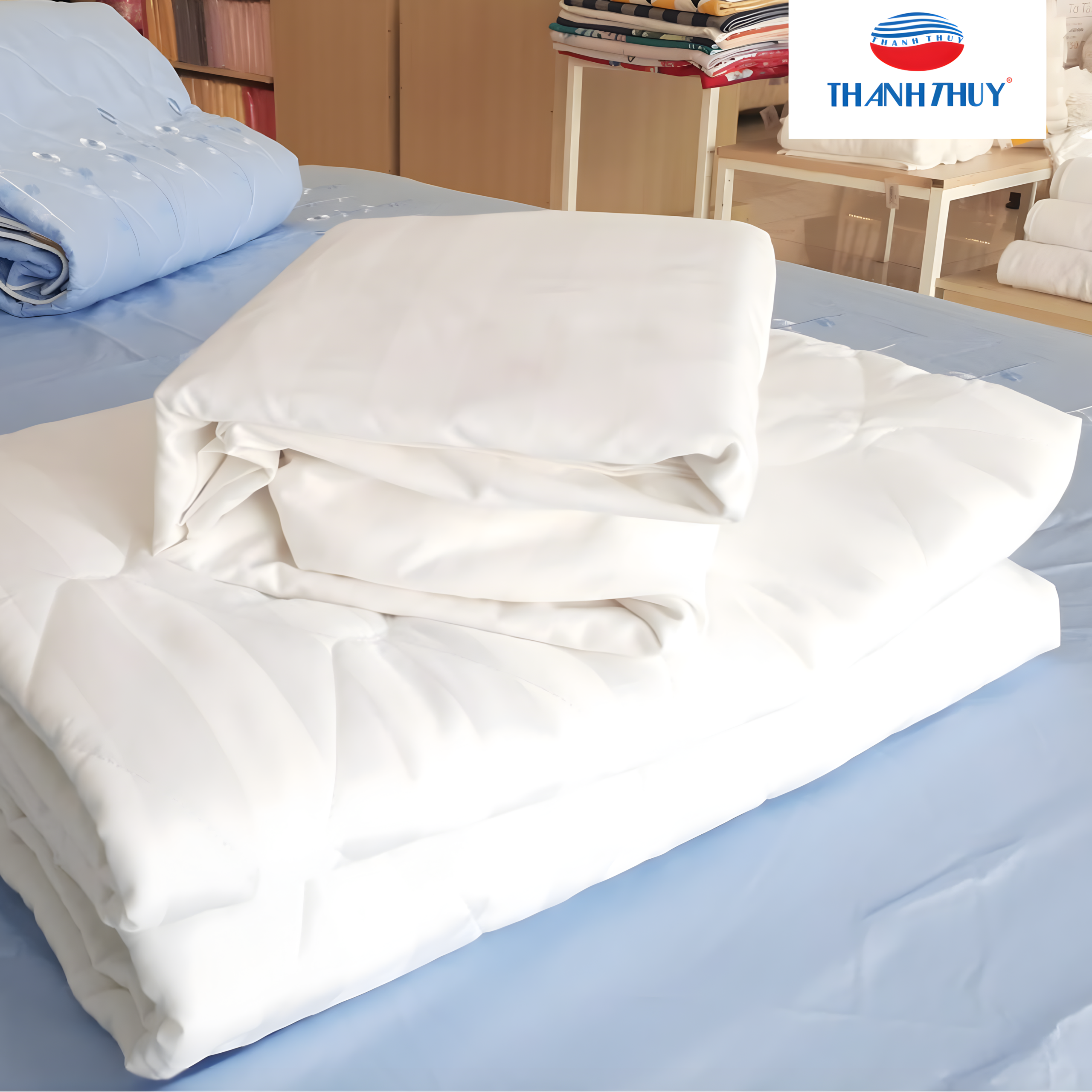 Ruột Mền 2m4x2m4 Cotton T300CN Chần Gòn Cho Gia Đình, Khách Sạn 8 Ruột mền 2m4x2m4 Cotton T300CN