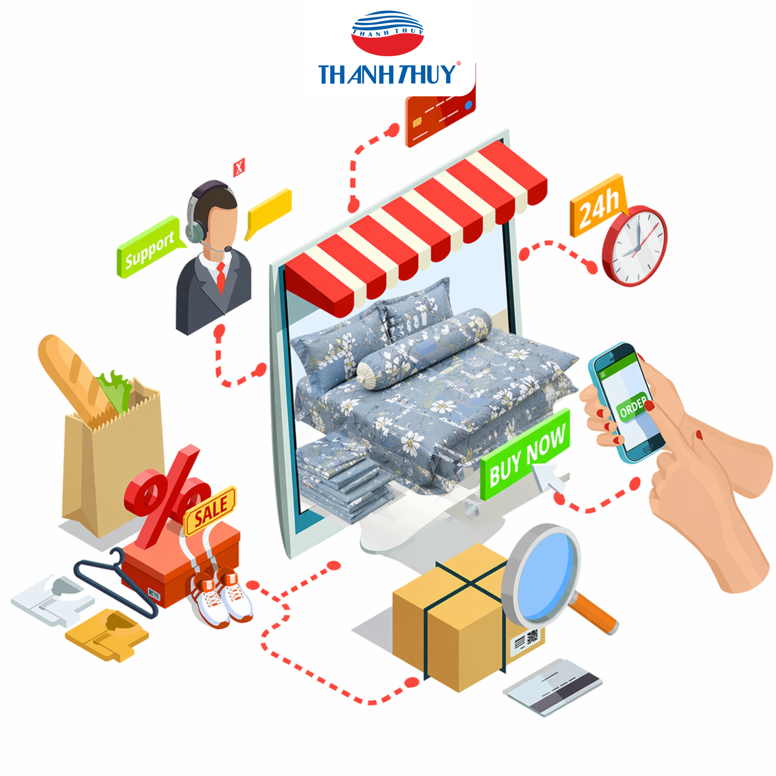 5 cách để mở cửa hàng kinh doanh chăn ga gối đệm thành công 11 Sàn thương mại đang phát triển mạnh , việc tận dụng và xây dựng chiến lược bán hàng qua các kênh online là điều cần thiết