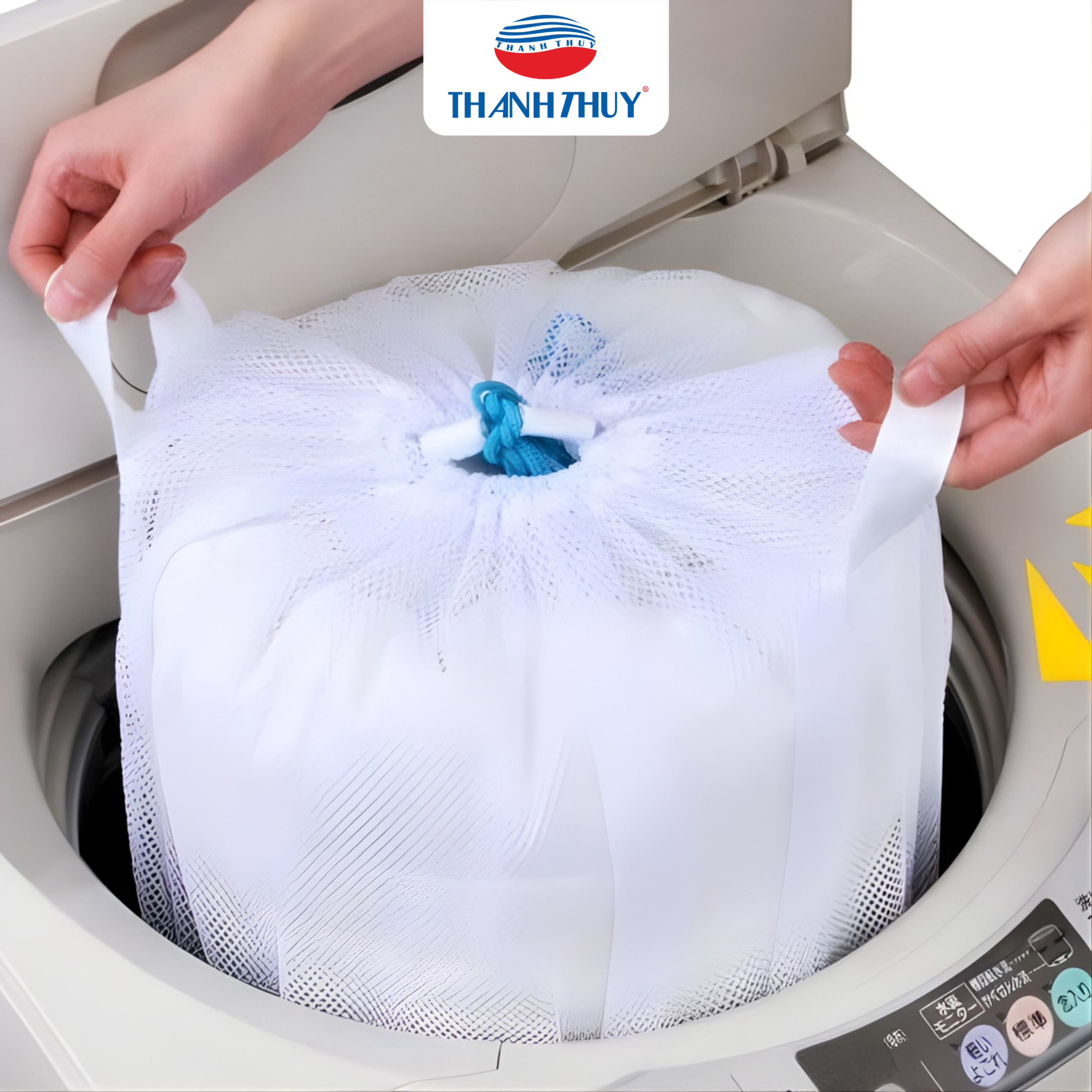 Hướng dẫn bảo quản bộ chăn ga gối đẹp như mới 13 Sử dụng túi giặt chuyên dụng cho bộ chăn ga