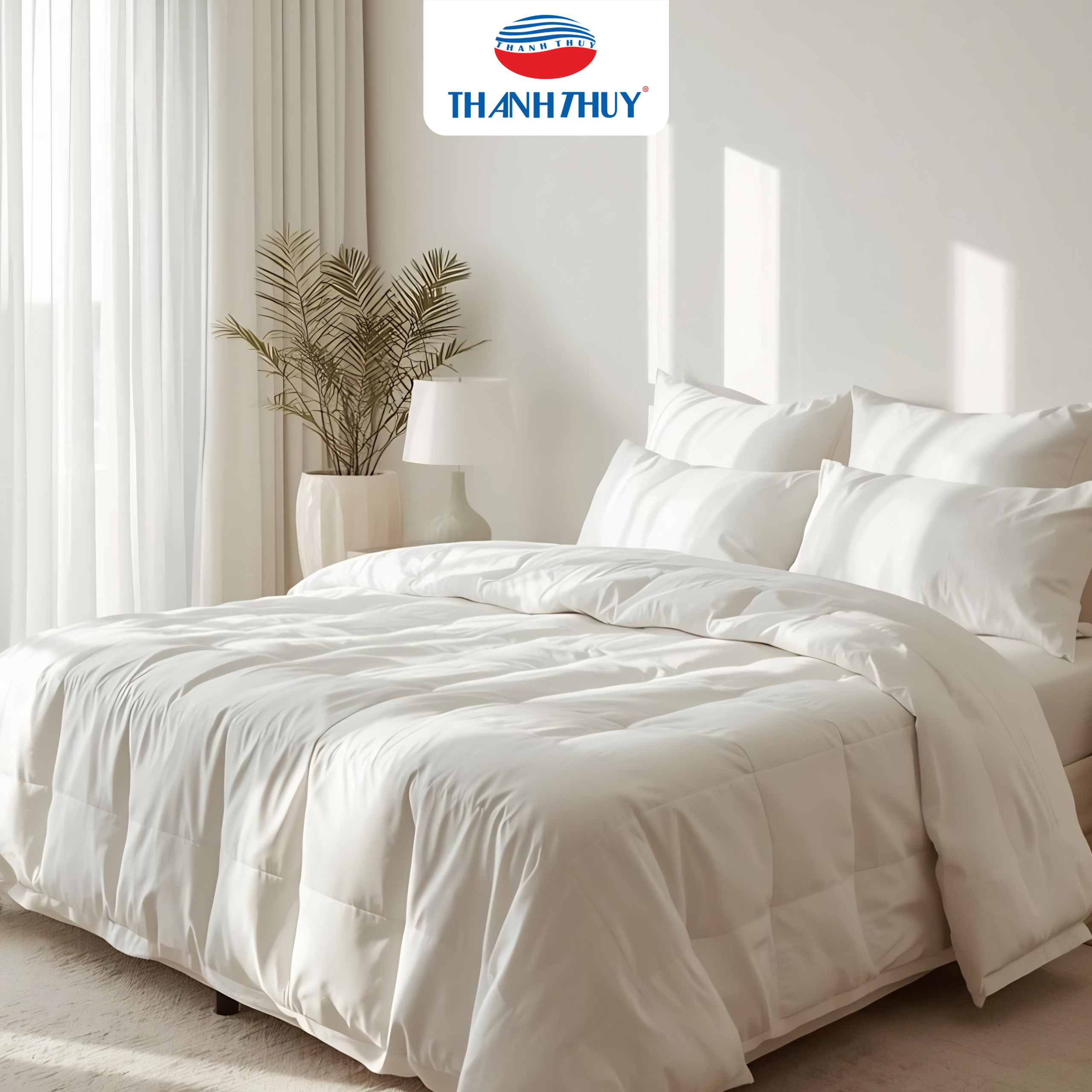 ĐỒ VẢI PHÒNG NGỦ KHÁCH SẠN 21 Chăn ga trắng là lựa chọn hoàn hảo, phù hợp với bất kì nội thất nào trong không gian khách sạn