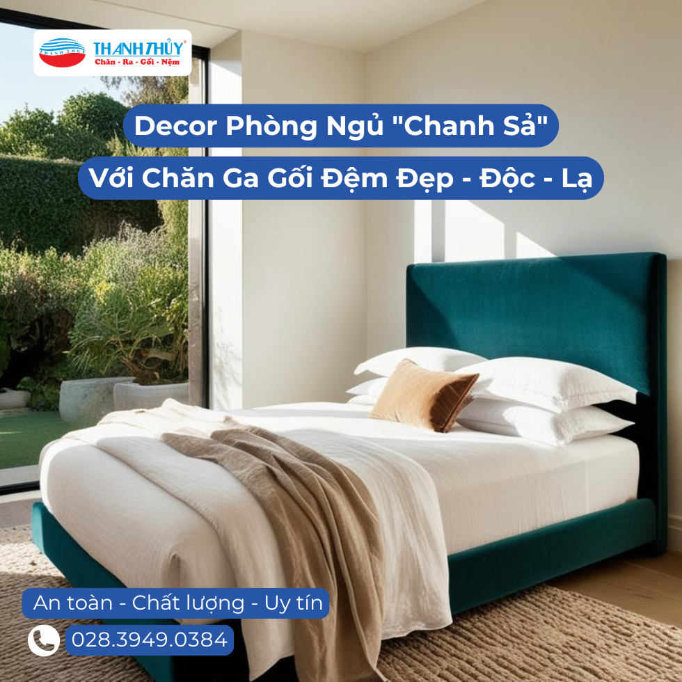 Decor Phòng Ngủ Chanh Sả Với Chăn Ga Gối Đệm Đẹp - Độc - Lạ.