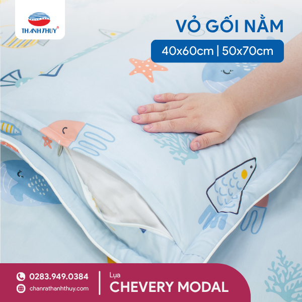 Lụa Chevery Modal_Vỏ Gối Nằm
