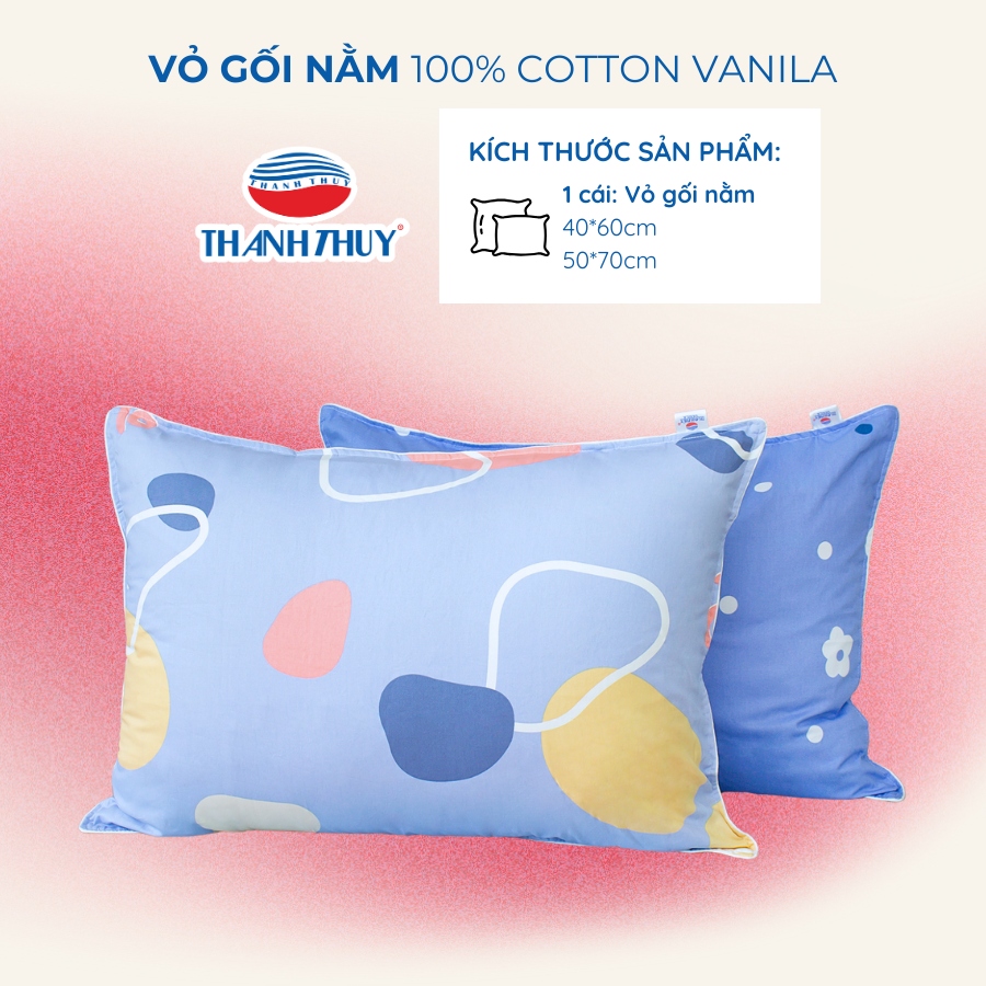 Vỏ Gối Nằm 100% cotton vanila