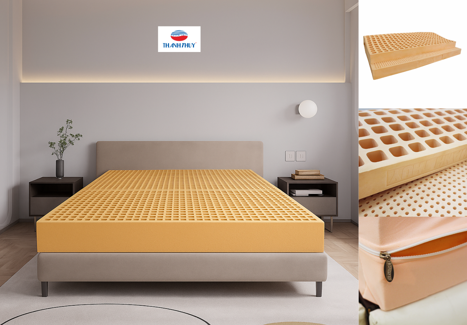 Nệm cao su đĩnh cao đàn hồi từ Chăn Ra Thanh Thủy