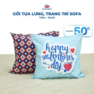 Gối tựa lưng sofa, gối trang trí Tafta, gối vuông 45x45 - THANHTHUY