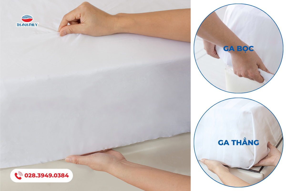 Ga giường sạch sẽ và sang trọng