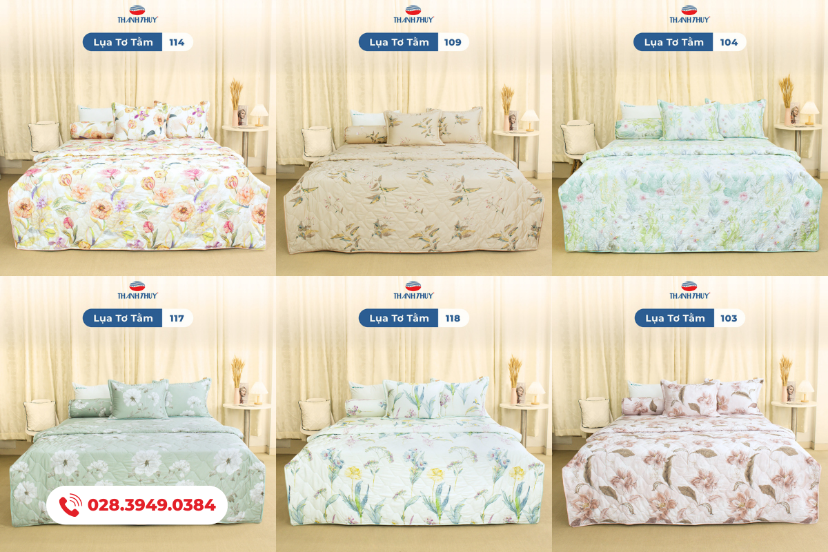 Những mẫu chăn ga gối Lụa Tencel được ưa chuộng nhất