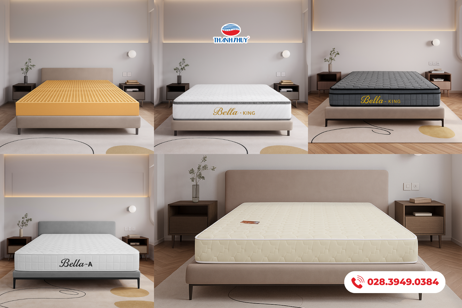 Những sản phẩm Nệm cao cấp đang có sẵn tại Chăn Ra Thanh Thủy
