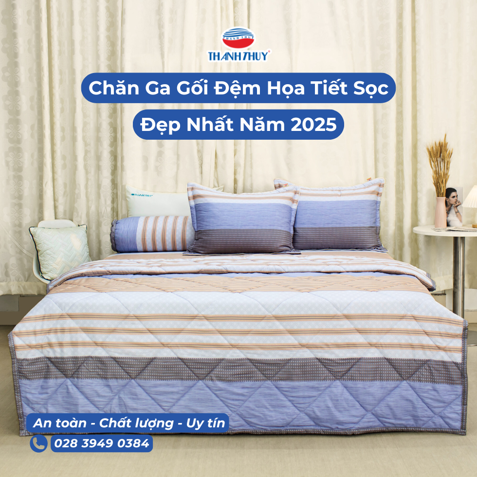 Tổng Hợp Các Mẫu Chăn Ga Gối Đệm Họa Tiết Sọc, Bằng Lụa Đẹp Nhất Năm 2025