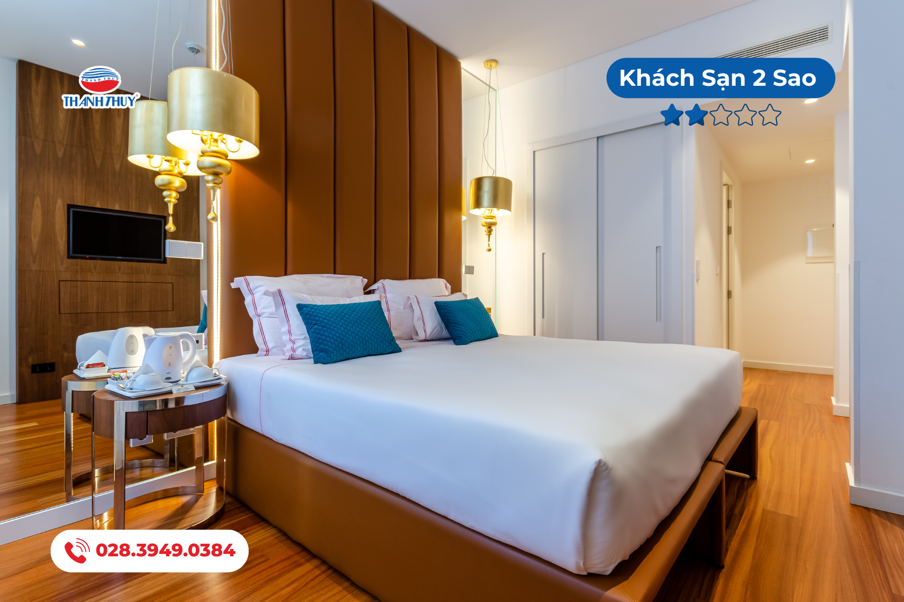 Trọn bộ chăn ga gối dành cho khách sạn 2 sao