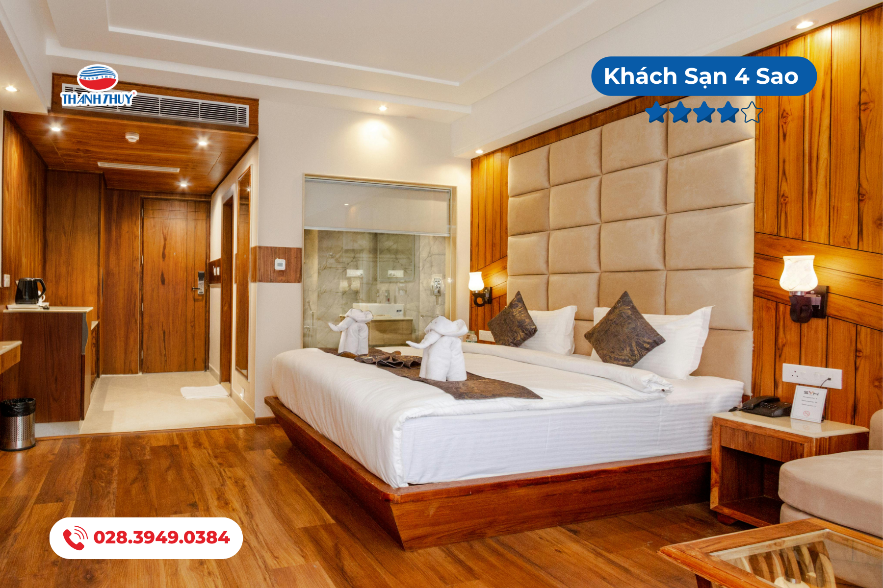 Trọn bộ chăn ga gối đệm dành cho khách sạn 4 sao