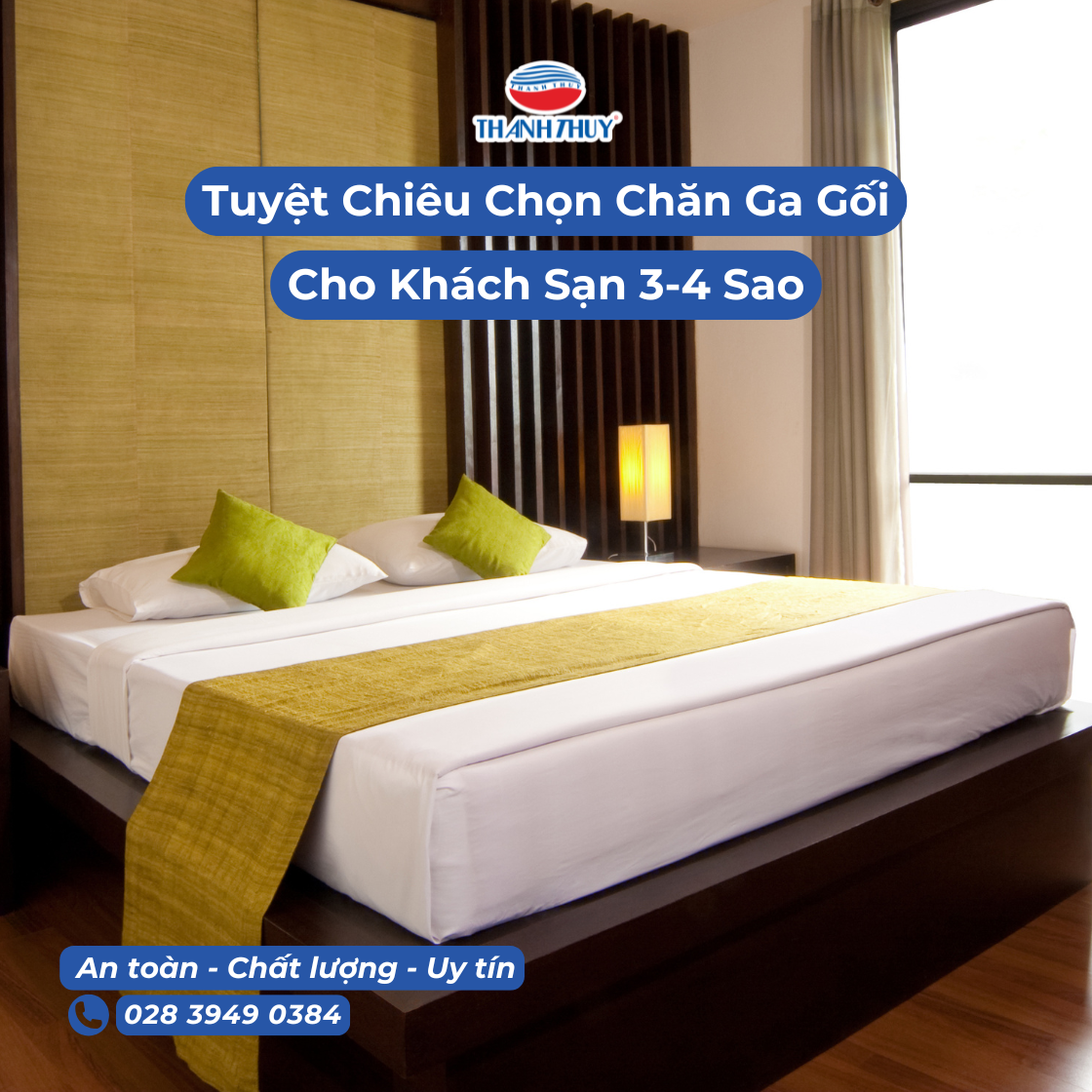 Tuyệt Chiêu Chọn Chăn Ga Gối Cho Khách Sạn 3-4 Sao Sang Trọng, Bền Đẹp, Chi Phí Tối Ưu