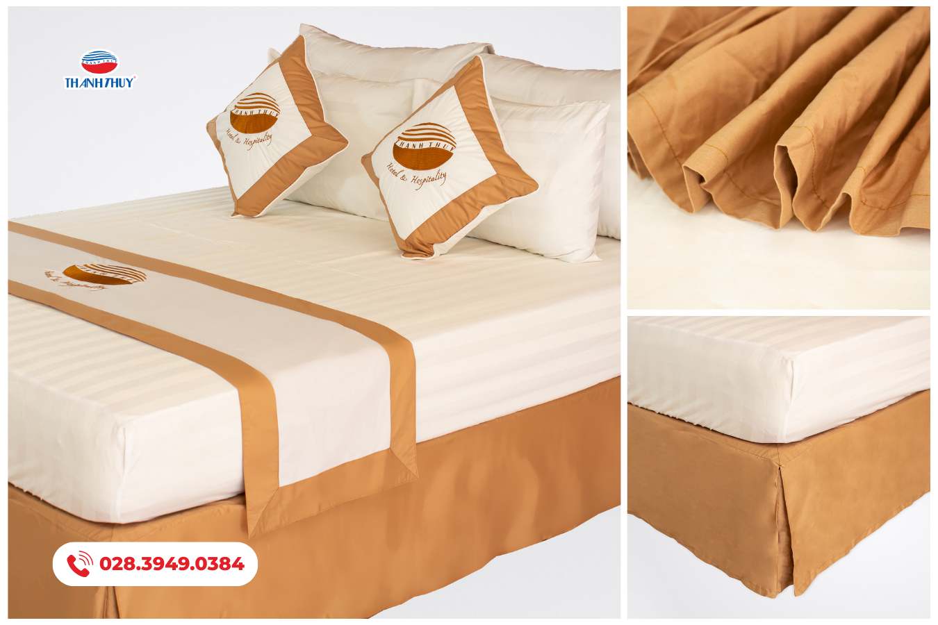 Váy giường che đi phần divan, giúp cho chiếc giường đẹp hơn