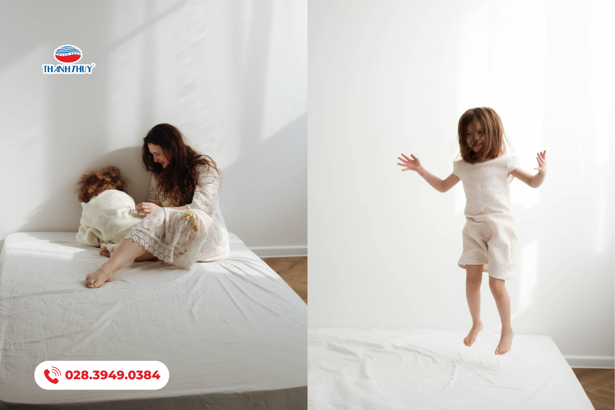 Chiếc nệm êm ái mang đến sự thoải mái cho cả gia đình bạn