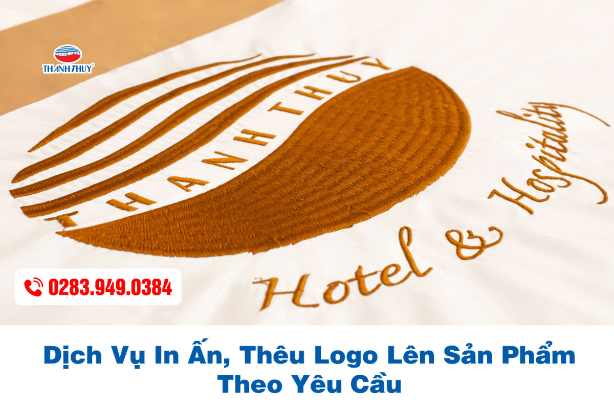 Logo được Thanh Thủy thiết kế và In,Thêu tỉ mỉ
