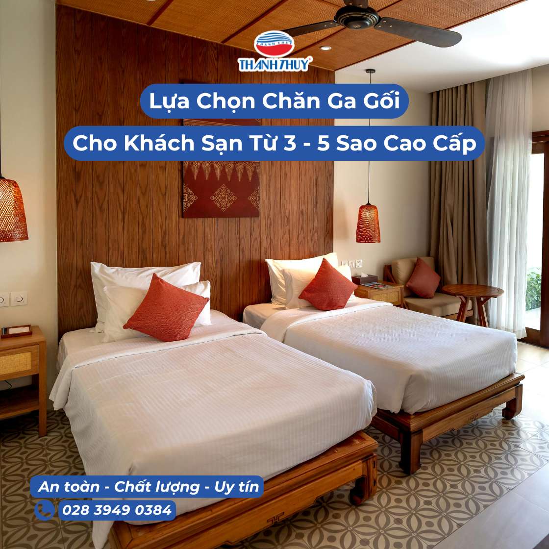 Chọn chăn ga gối cao cấp cho khách sạn 3 đến 5 sao