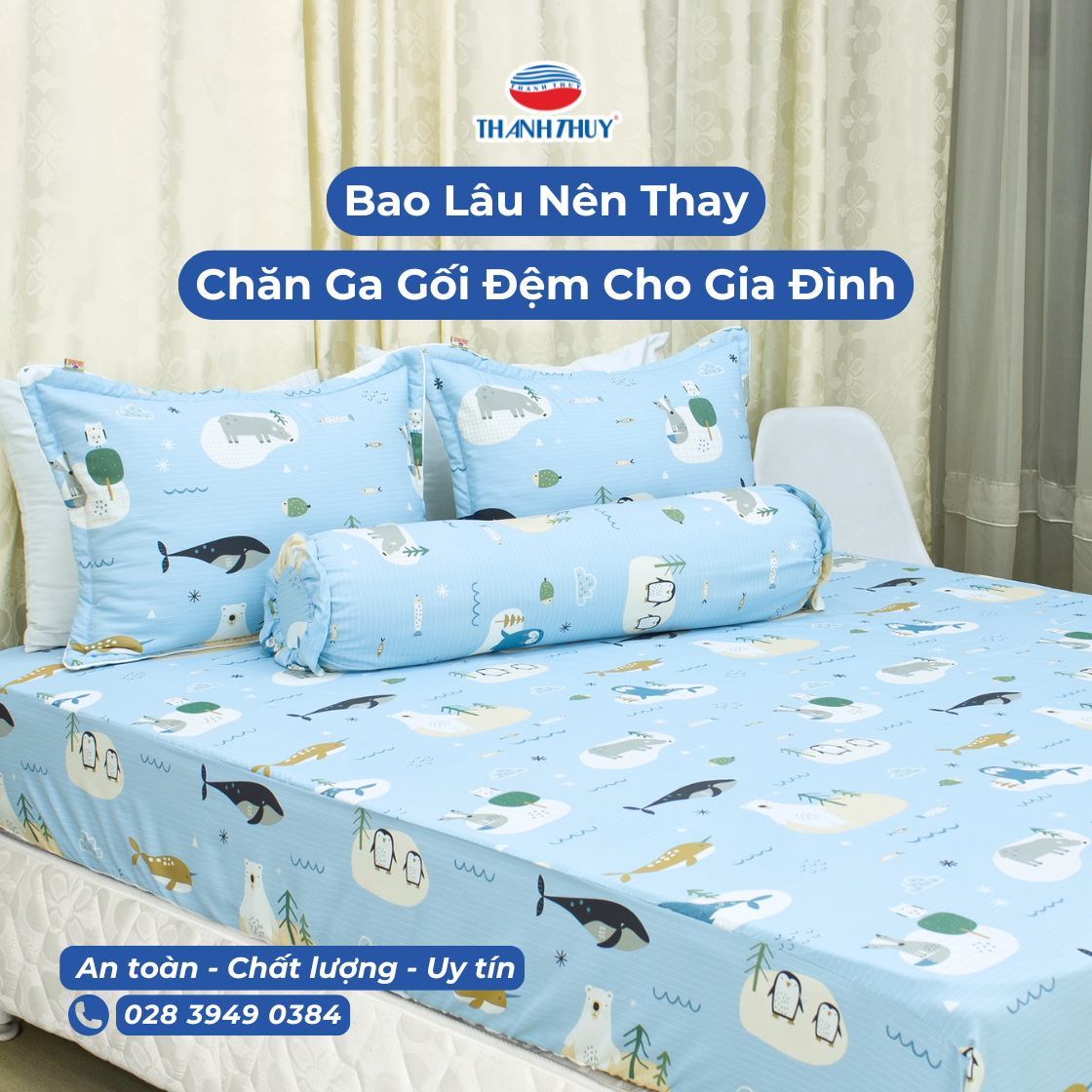 Bao lâu thì nên thay bộ chăn ga gối đệm - Chăn Ra Thanh Thủy
