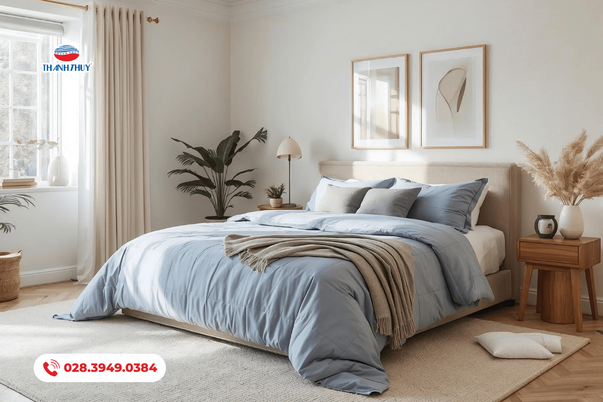 Màu xanh dương dễ dàng kết hợp được với tất cả màu sắc khác