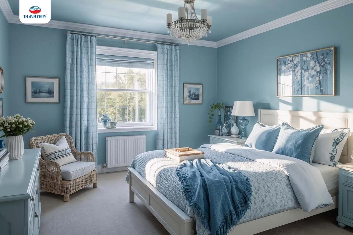 Chăn Ga Gối Đệm Hợp Phong Thủy Ngày Cưới – Bí Quyết Mang Lại Hạnh Phúc Trọn Vẹn 10 Màu xanh tươi mát một phần giúp cho tâm trạng được thư giãn