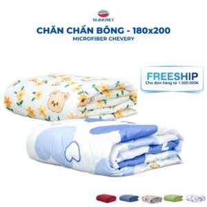Chăn Chần Bông Size 1m8x2m - Microfiber Chevery - Thoáng mát - THANH THUY