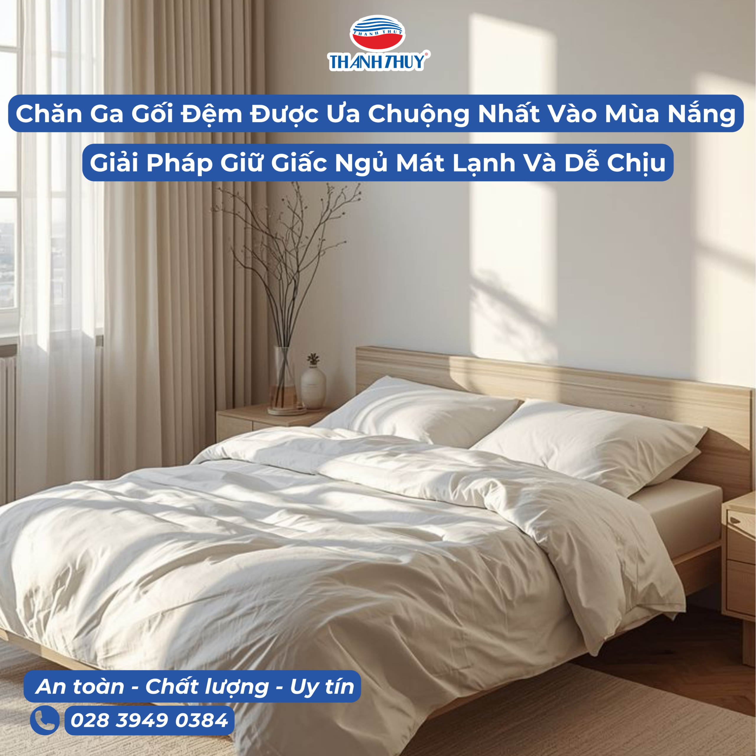 Chăn Ga Gối Đệm Được Ưa Chuộng Nhất Vào Mùa Nắng – Giải Pháp Giữ Giấc Ngủ Mát Lạnh Và Dễ Chịu