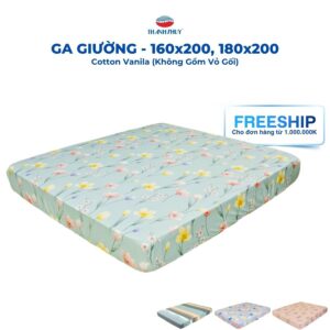Ga Giường Cotton Thêu Chân - Thoáng Mát, Trang Nhã