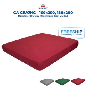 Ga giường - Microfiber Chevery Màu (Không gồm vỏ gối) - THANH THUY