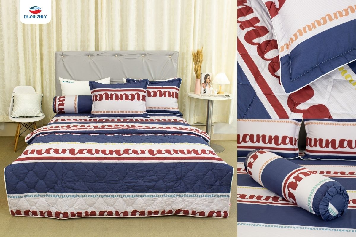 Chăn Ga Gối Đệm Màu Đỏ Tết: Sắc Xuân Ấm Áp Cho Không Gian Phòng Ngủ 11 Bộ chăn ga gối Cotton Satin Deluxe 17 phối màu đỏ với xanh càng bắt mắt