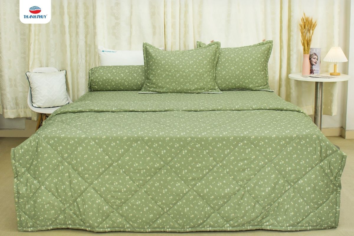 Bộ chăn ga gối Lụa Modal mang sắc xanh của thiên nhiên tưới mát