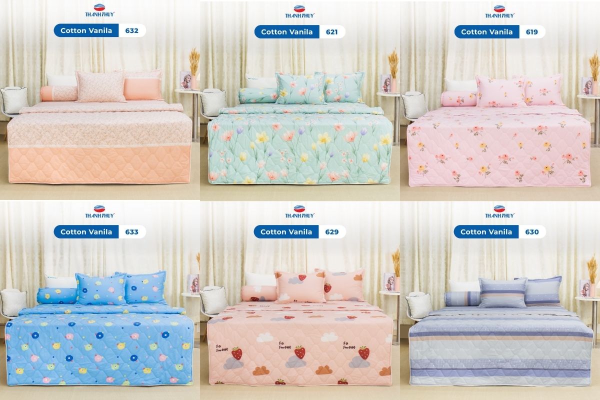 Chăn ga gối đệm nhà Chăn Ra Thanh Thủy với nhiều mẫu thiết kế thú vị