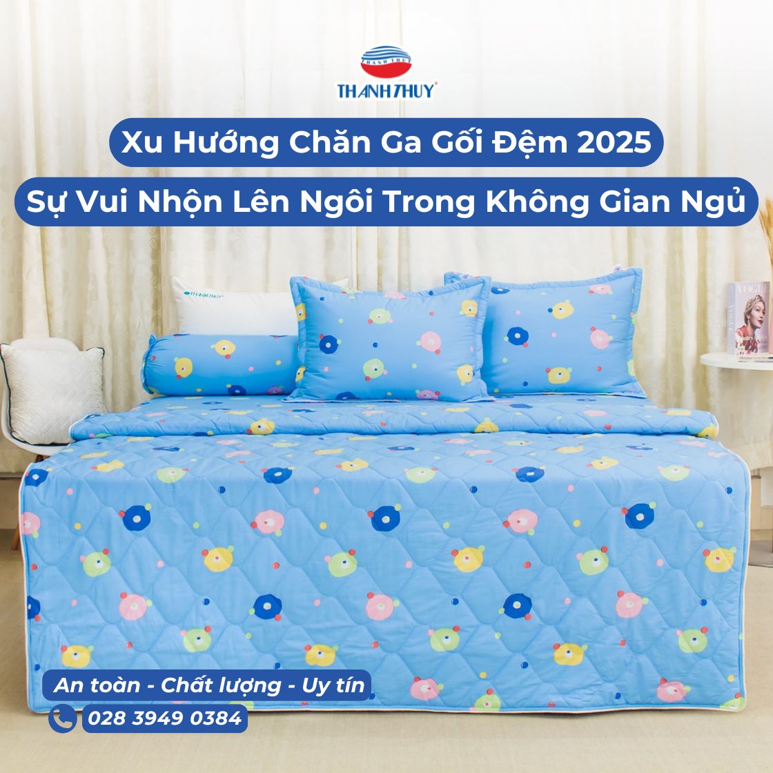 Xu Hướng Chăn Ga Gối Đệm 2025 - Sự Vui Nhộn Lên Ngôi Trong Không Gian Ngủ Giới Trẻ