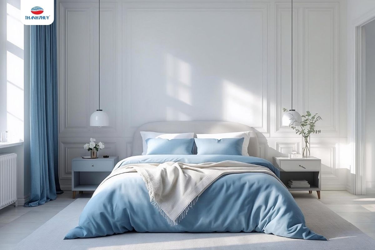 Bí Quyết Chọn Màu Chăn Ga Gối Theo Bản Mệnh Để Năm Mới Bình An, May Mắn 9 Màu xanh dương hợp với mệnh Thủy