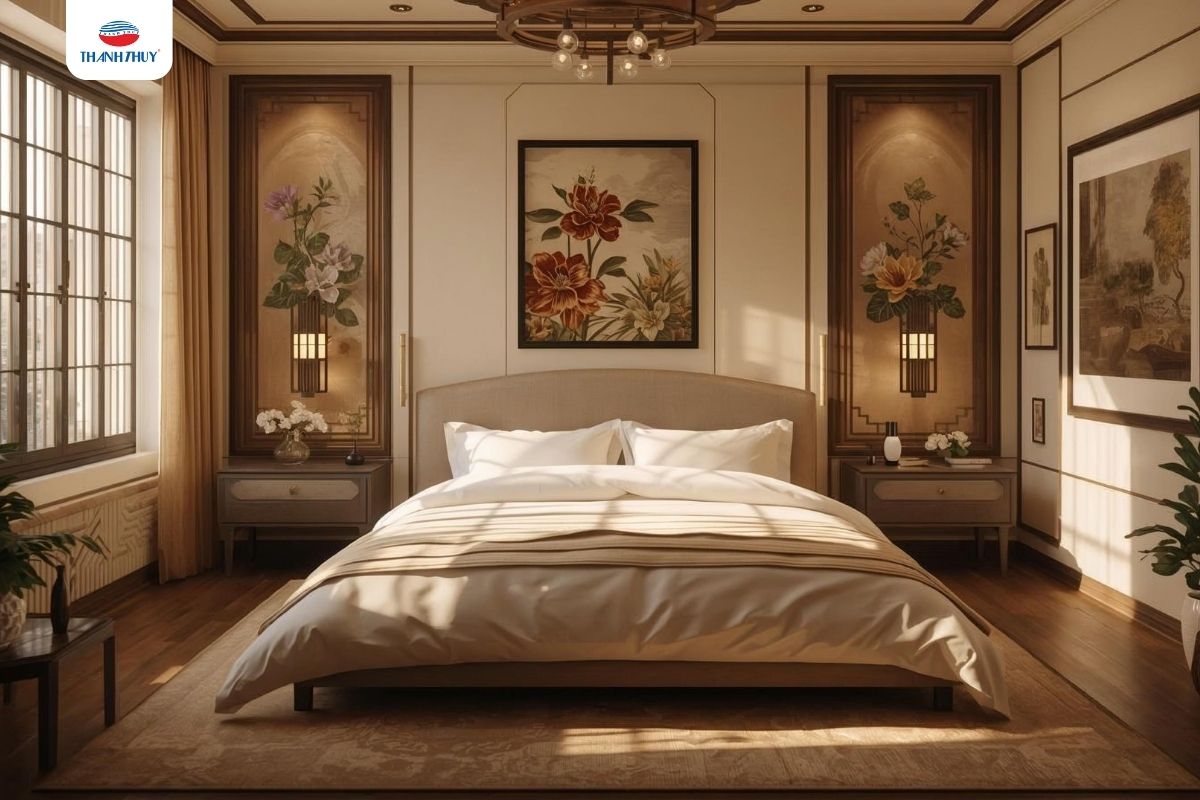 Bí Quyết Chọn Màu Chăn Ga Gối Theo Bản Mệnh Để Năm Mới Bình An, May Mắn 8 Phòng ngủ với màu sắc ấm áp