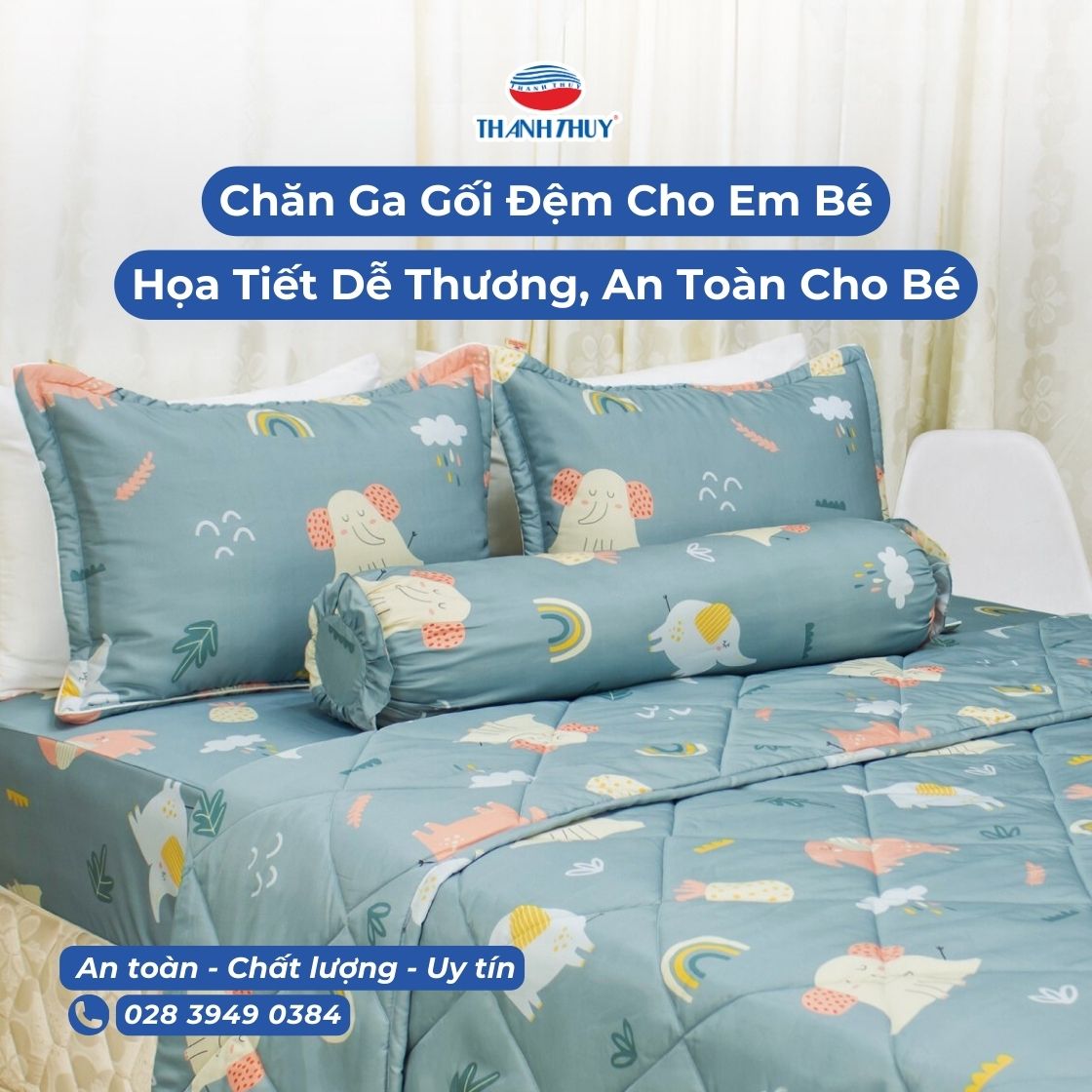 Gợi Ý Chăn Ga Gối Đệm Cho Em Bé Họa Tiết Dễ Thương, An Toàn Cho Giấc Ngủ Của Bé