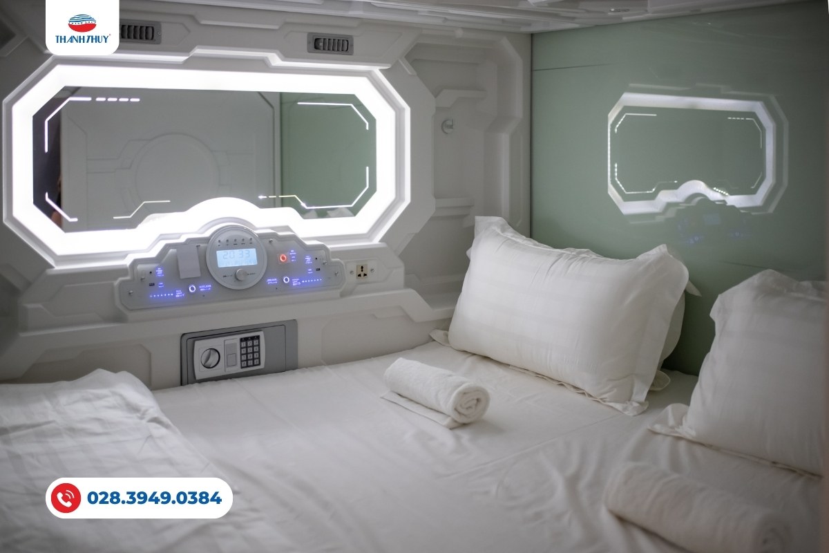 Chăn Ga Khách Sạn Capsule Tiêu Chuẩn Thiết Yếu Cho Mô Hình Lưu Trú Hiện Đại 15 Mô hình khách sạn Capsule (con nhộng) kín đáo và tối giản