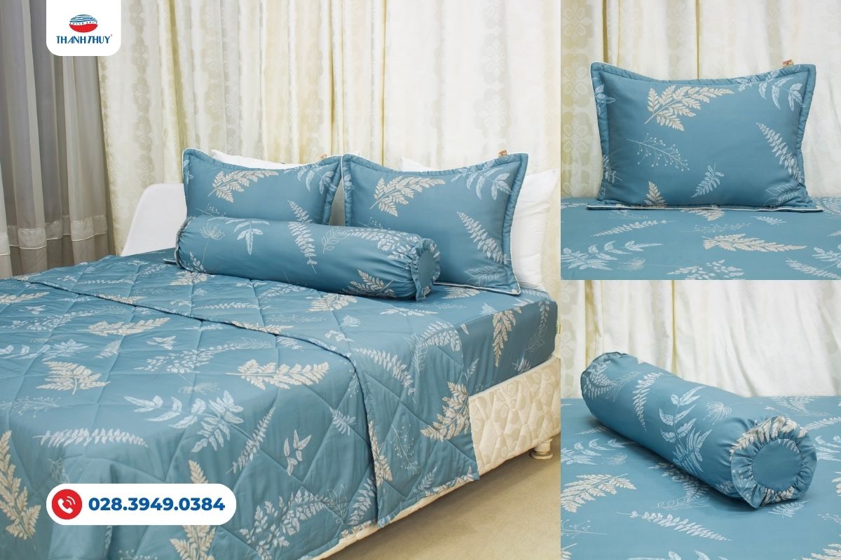 Chọn Chăn Ga Gối Đón Tết – Khi Giấc Ngủ Cũng Cần Một Khởi Đầu Mới 13 Lụa Chevery Modal màu xanh mát mẻ dành cho ngày bình yên