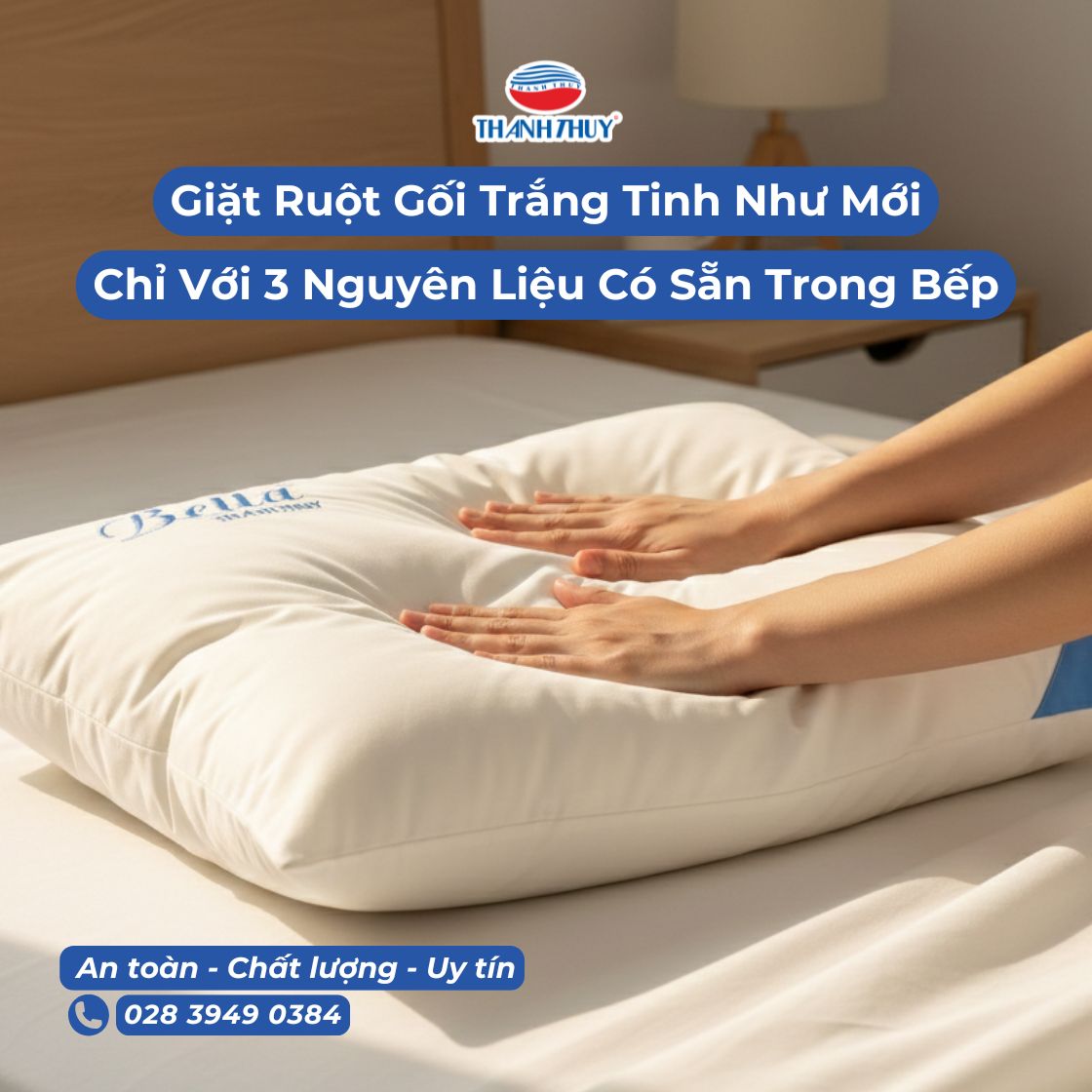Tuyệt Chiêu Giặt Ruột Gối Trắng Tinh Như Mới Chỉ Với 3 Nguyên Liệu Có Sẵn Trong Bếp