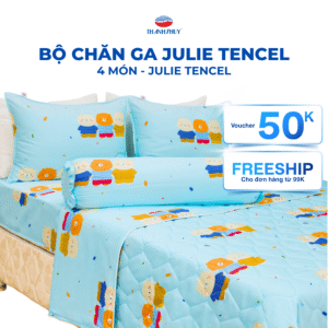 Bộ Chăn Ga Gối 4 món - Lụa Julie Tencel