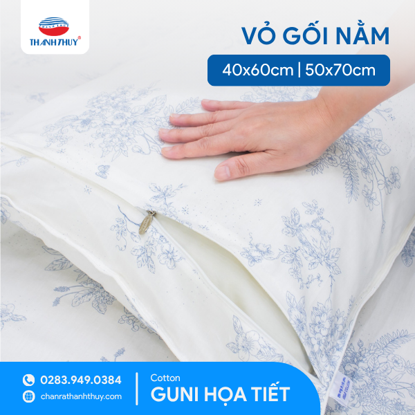 Cotton Guni Họa Tiết_Vỏ Gối Nằm