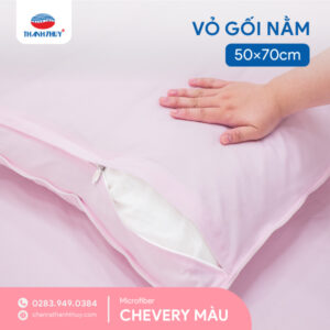 Vỏ Gối Nằm Microfiber Chevery Màu (Vỏ gối không lót gòn) - Điểm Nhấn Sang Trọng Cho Phòng Ngủ