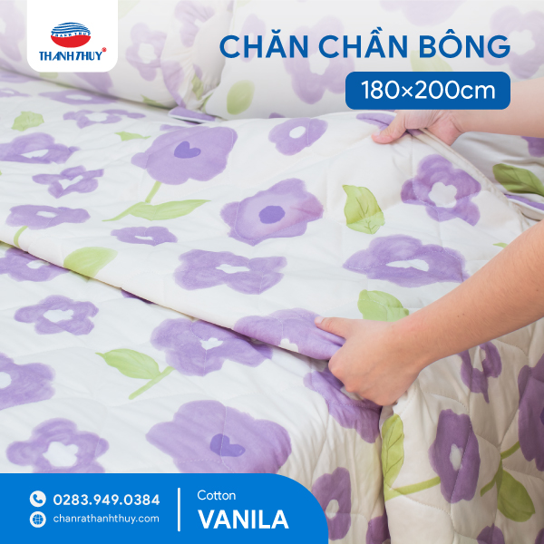 Thumbnail Chăn Ga Gia Đình Cotton Vanila Chăn Chần Bông