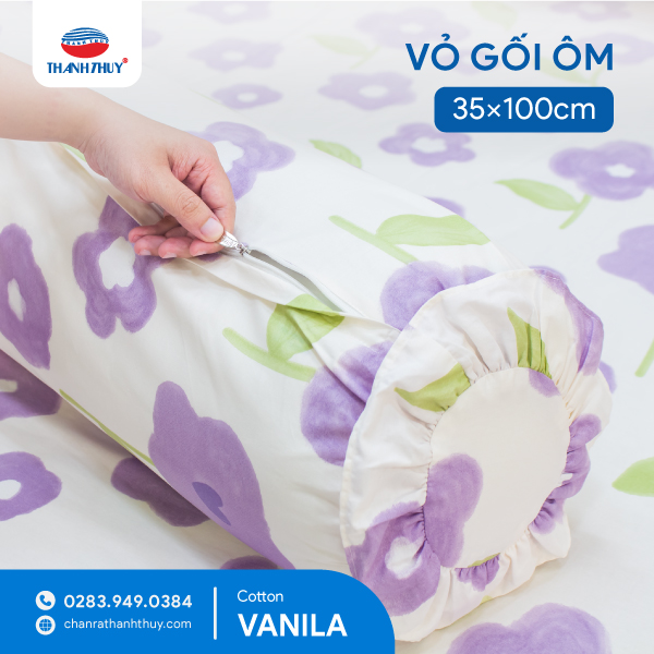 Thumbnail Chăn Ga Gia Đình Cotton Vanila Vỏ Gối Ôm