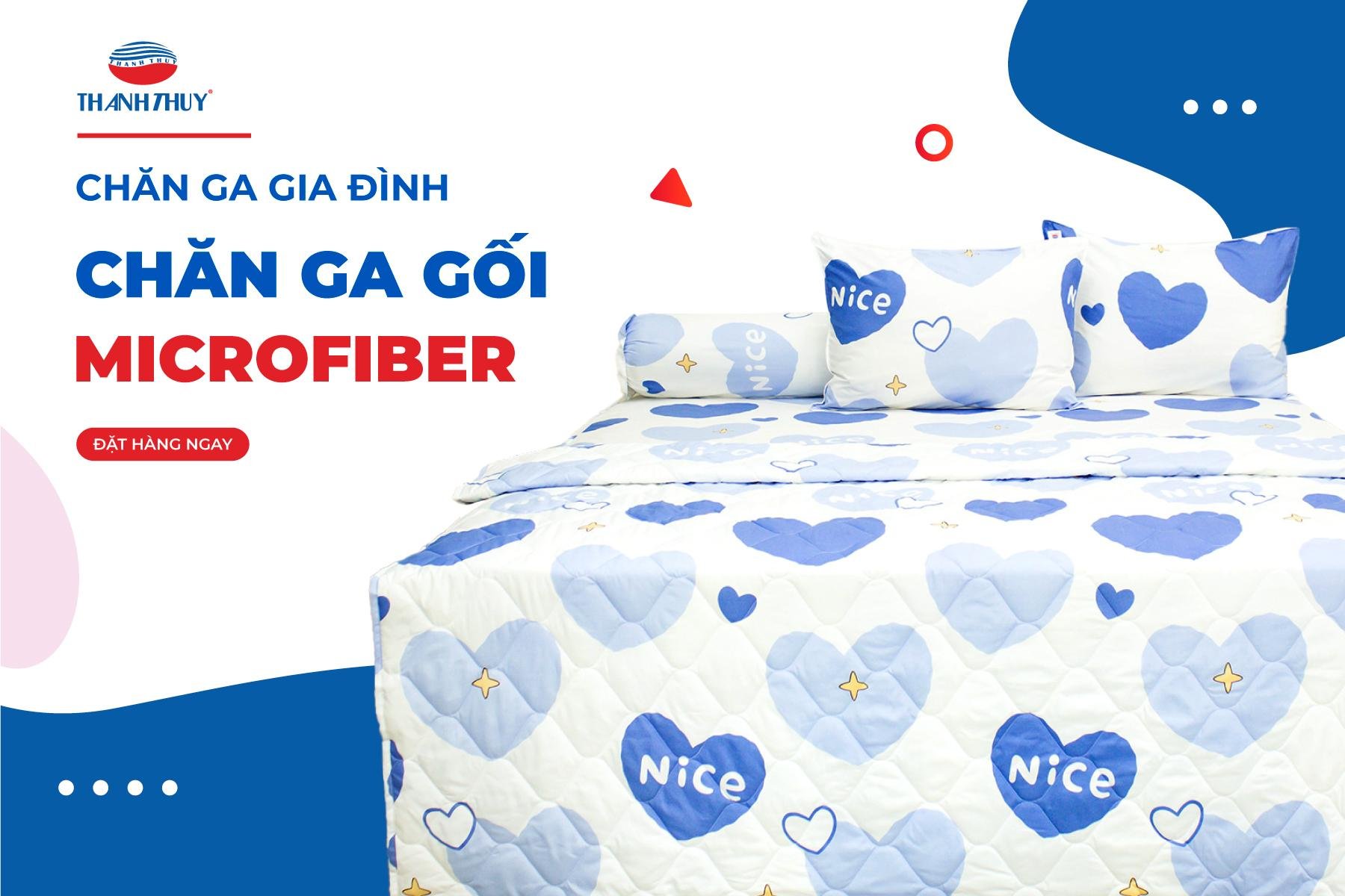 Chăn ga gối đệm gia đình tại Thanh Thủy: Chất liệu Cotton, Lụa và Microfiber 7 Bộ chăn ga gối microfiber gia đình Thanh Thủy